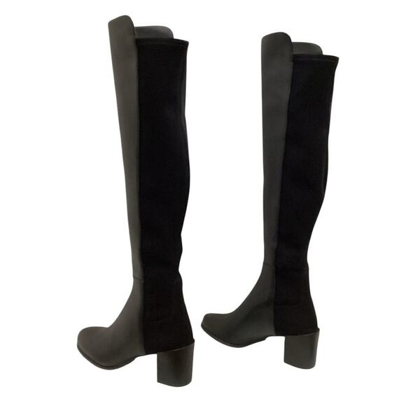 Stuart Weitzman City Block Boot Nappa Leather Over The Knee Boot In Black Size 7 - Picture 10 of 14